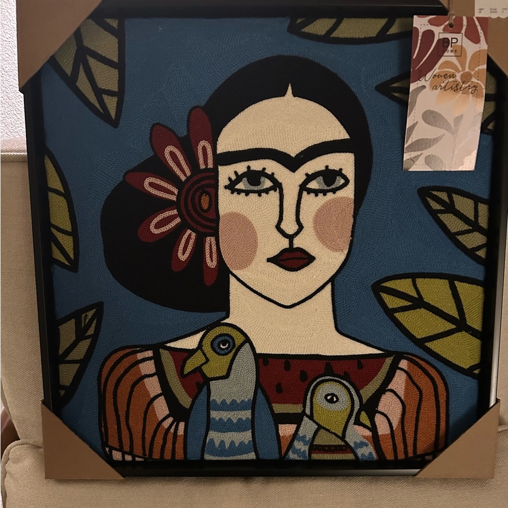 Colorful Frida BP Home Woven Floral Design